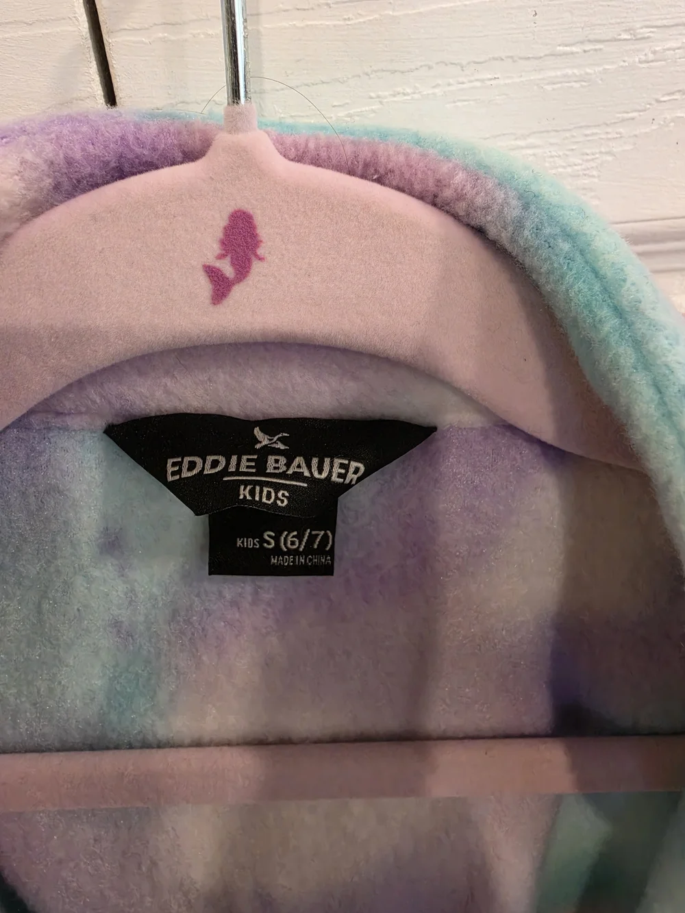 Eddie Bauer Mint Green and Lavender Two-Tone Kids' 2-layer Jacket, Size 6/7